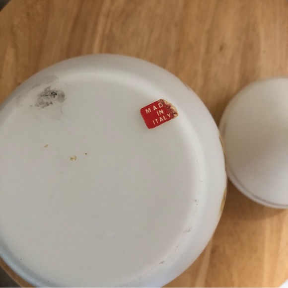 Vintage Apothecary Jar Floral Satin Italy Glass - Picture 5 of 5